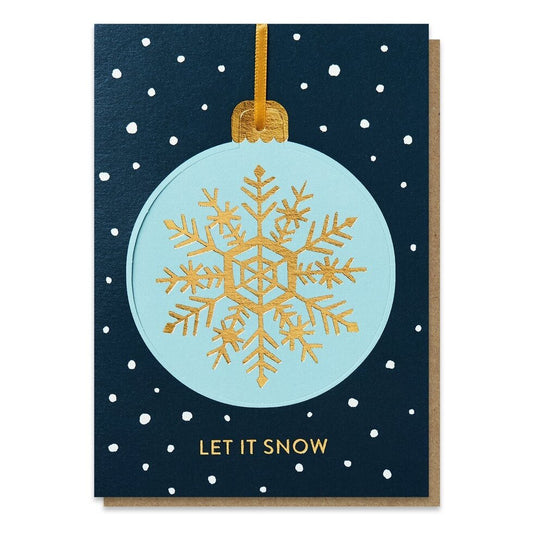 Let It Snow Bauble card