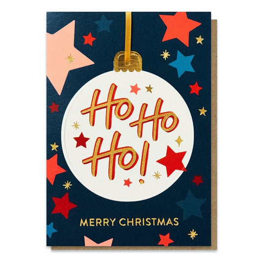 Ho Ho Ho Bauble card