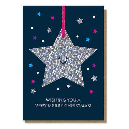 Sparkly Star Bauble card