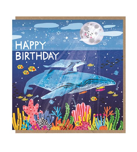 Whales Birthday Card