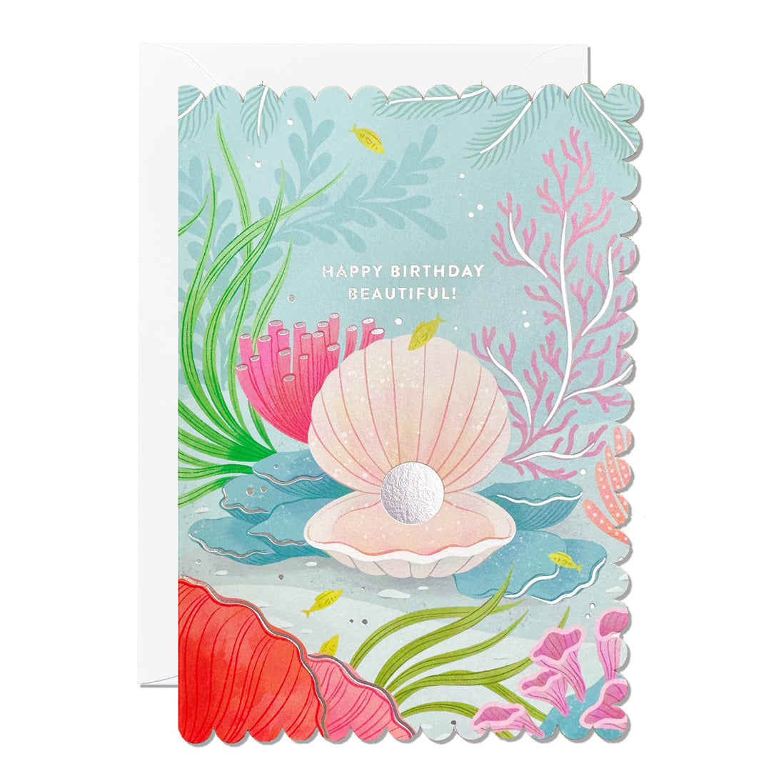 Birthday Beautiful pearl card