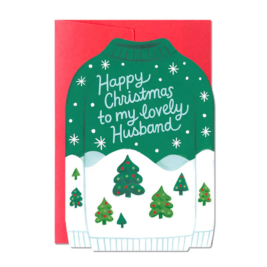 Christmas Jumper Husband Christmas card