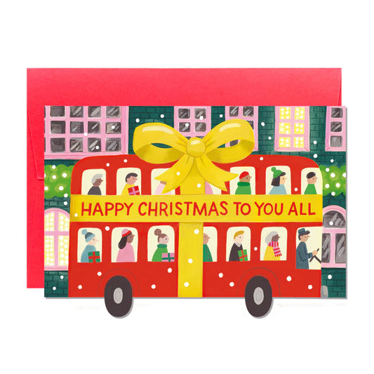 Happy Christmas Bus Christmas card