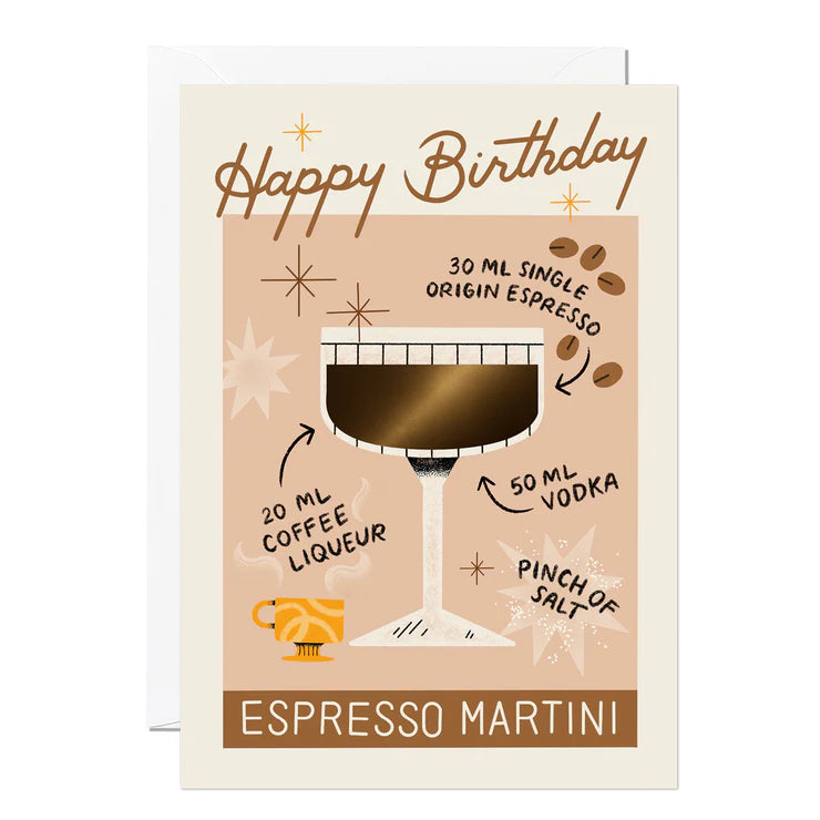 Espresso Martini Birthday Card