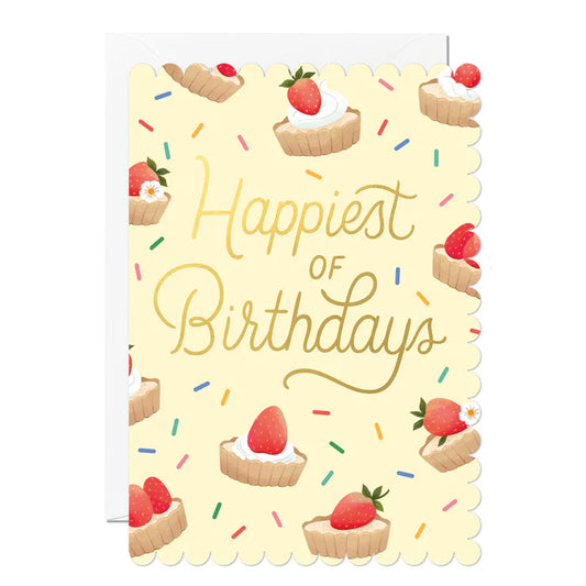 Strawberry Tart Birthday Card