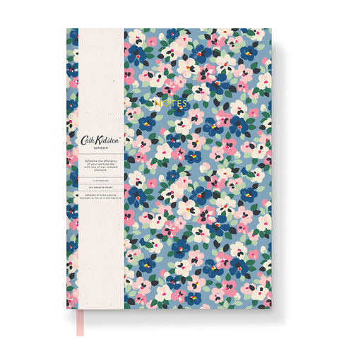 Cath Kidston Painted Pansies Linen Notebook