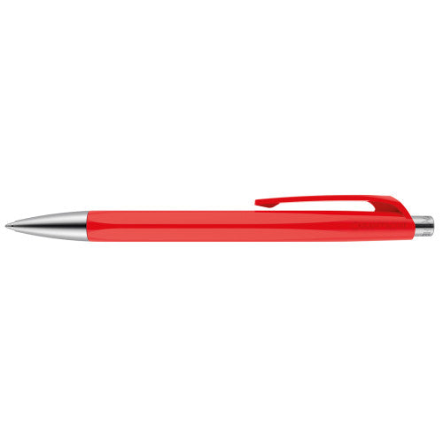 A scarlet Caran d'Ache 888 Infinite pen available from the Pencil Me In stationery shop. 