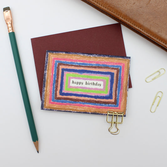Colourful Birthday mini card