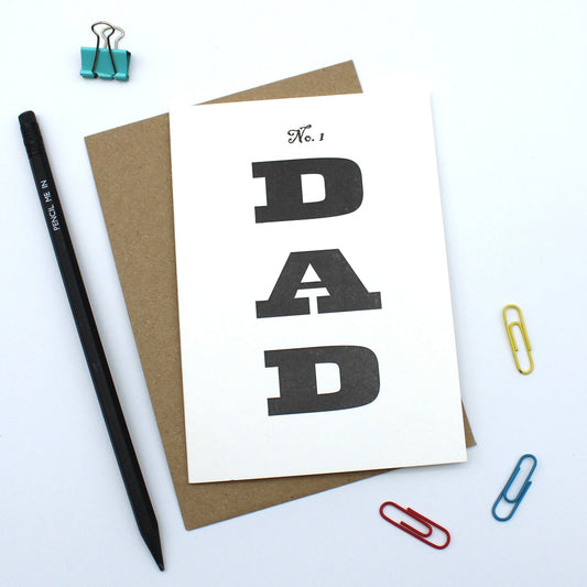No1 Dad card (Black)