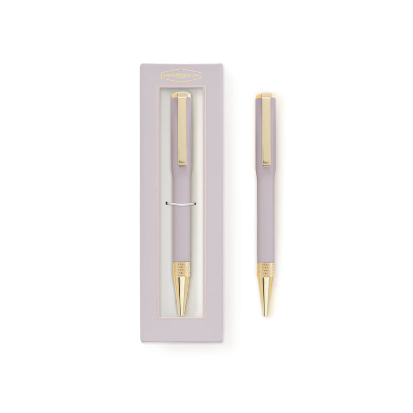 Lilac and gold block coloured pen from the Pencil Me In stationery shop