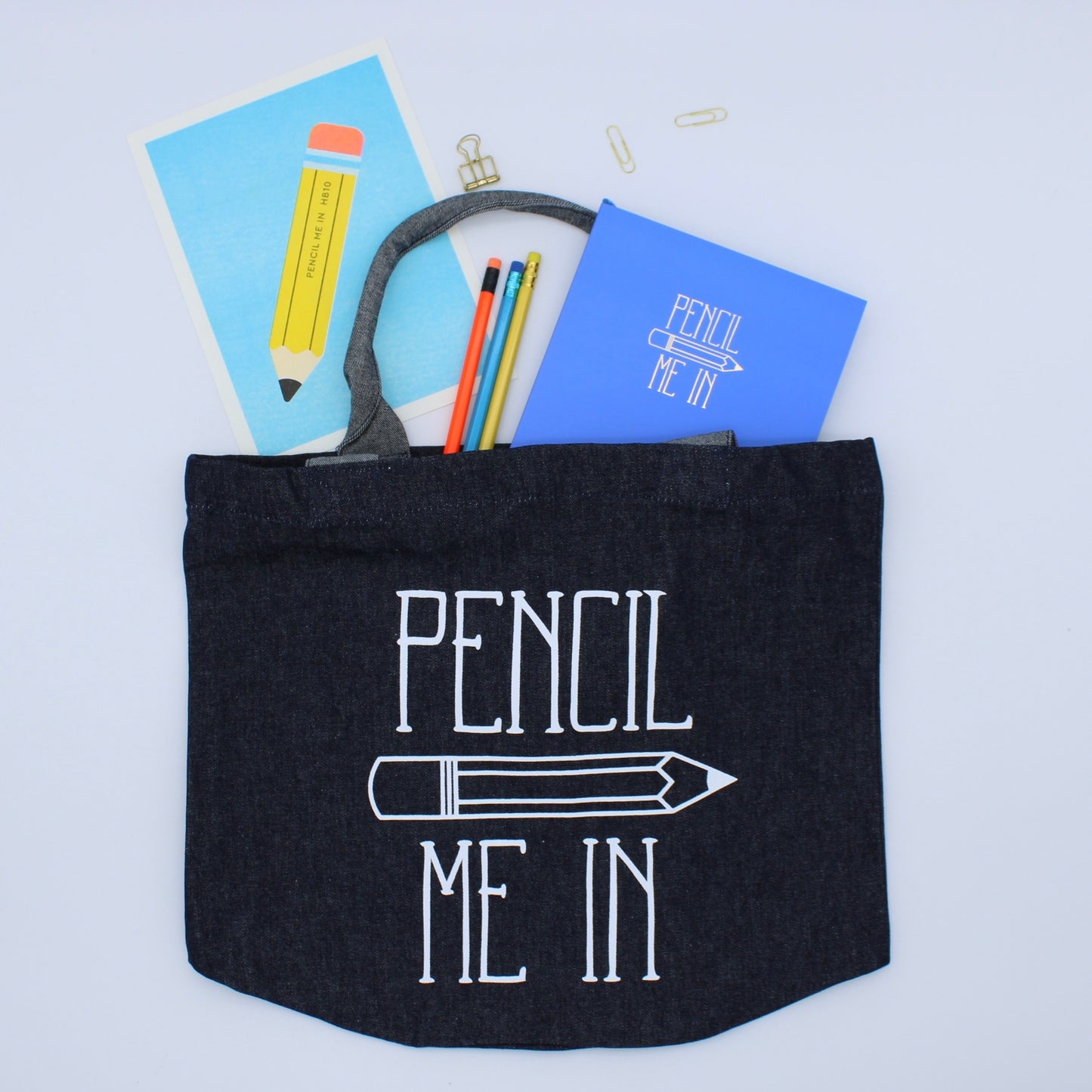 Pencil Me In Tote Bucket Bag