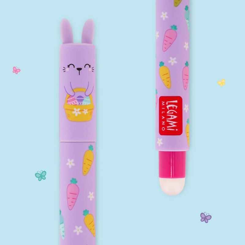 A bunny Easter erasable pen from the Pencil Me In stationery shop. 