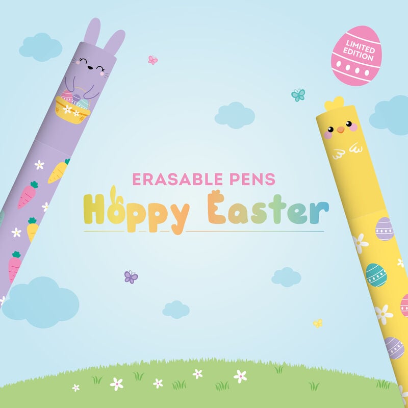 A set of two Easter erasable pens from the Pencil Me In stationery shop. 