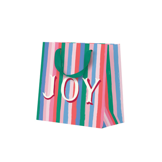 Joy Stripes Mini Gift Bag