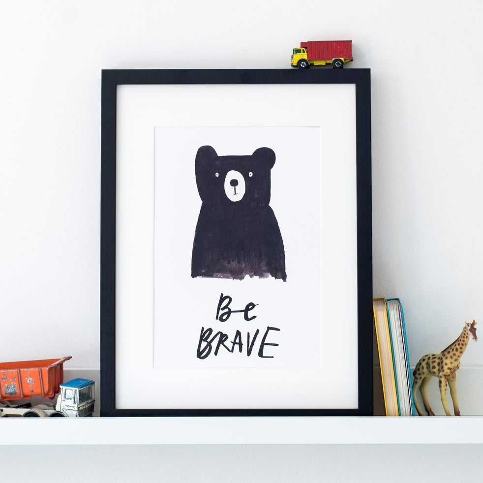 Be Brave A4 print from the Pencil Me In stationery shop