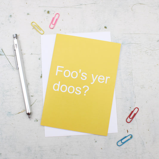 Foos yer Doos? card