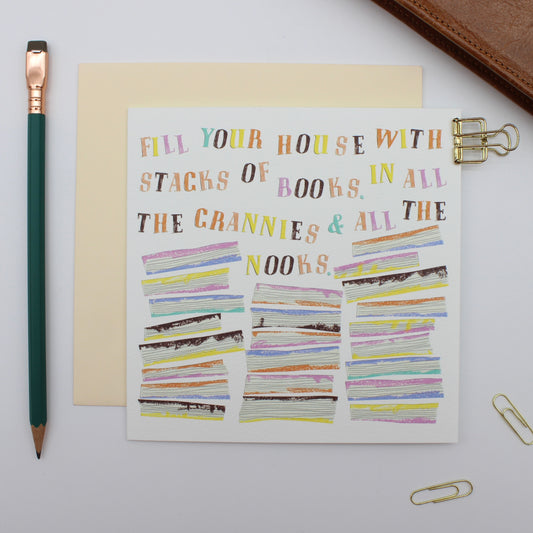 Fill You House with Books card