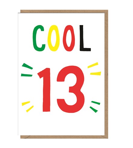 Neon Cool 13 Birthday Card