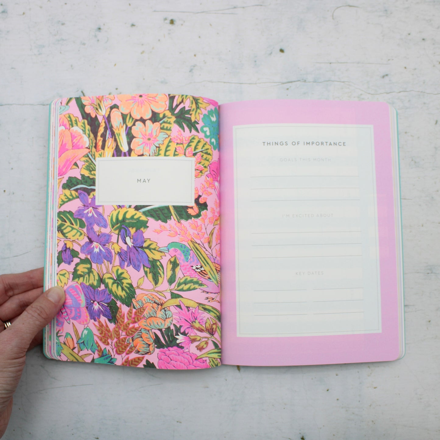 2026 Neon Floral Ornate Garden Paperback Diary -A5