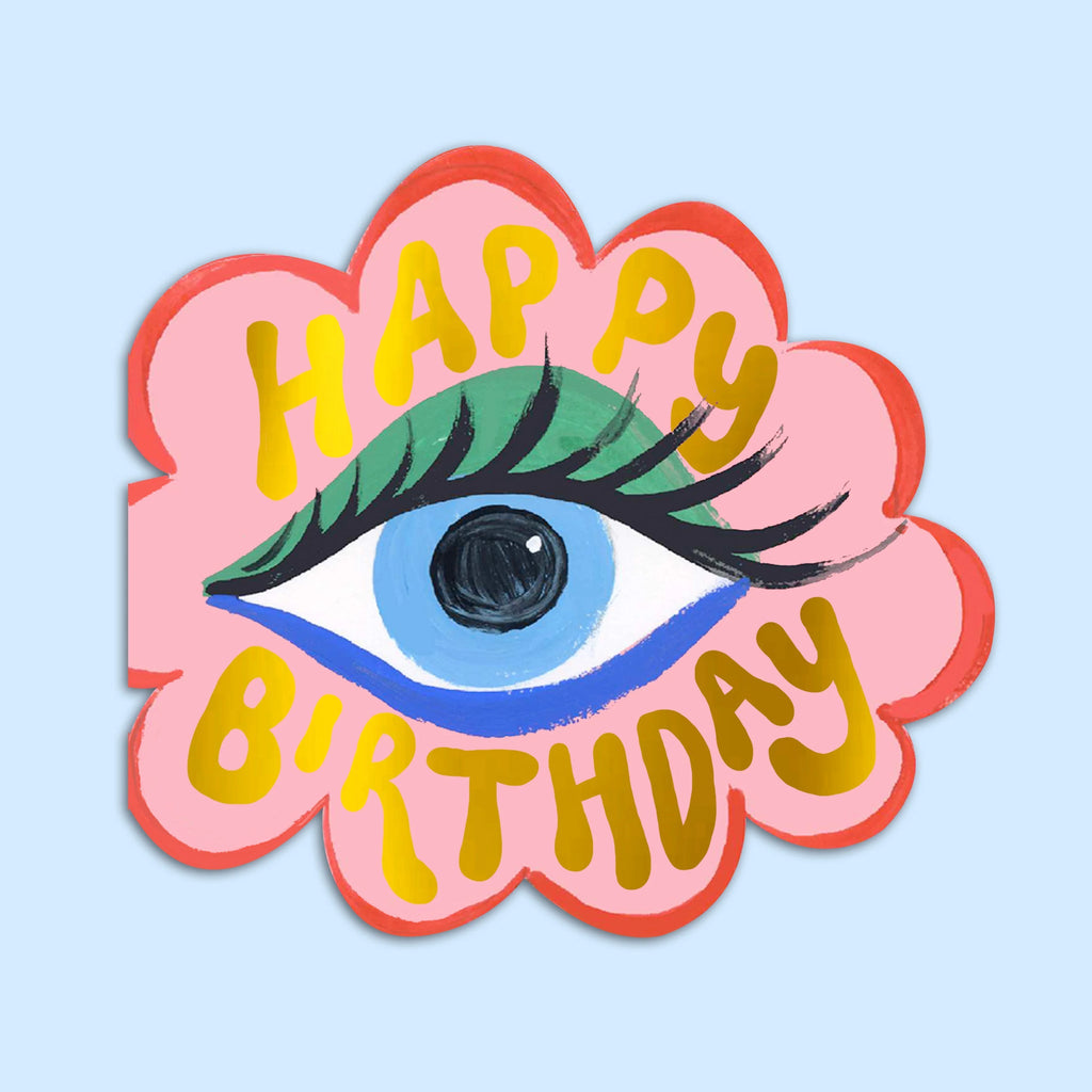 Flower Eye large shaped card