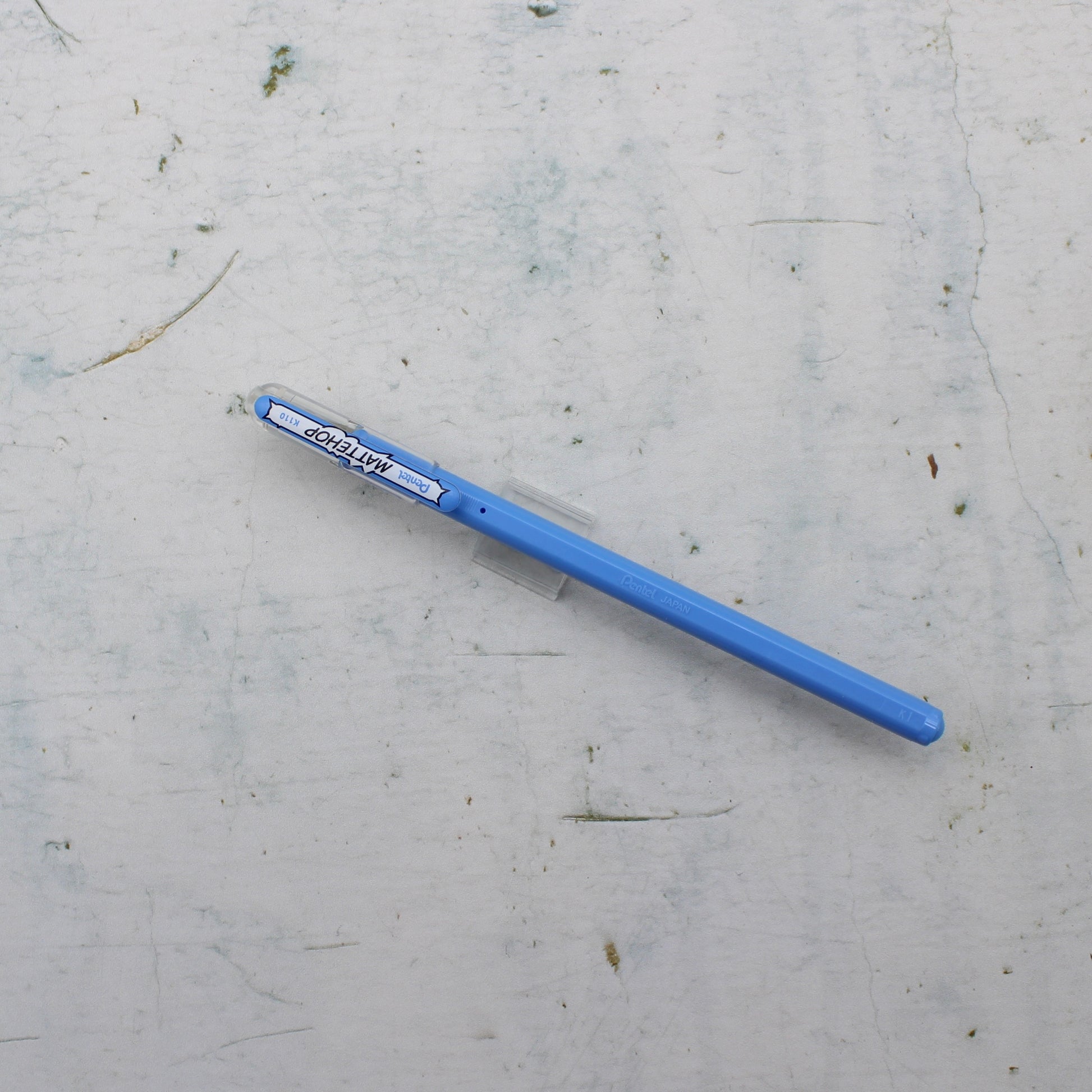 A light blue pentel mattehop pen from the Pencil Me In stationery shop.