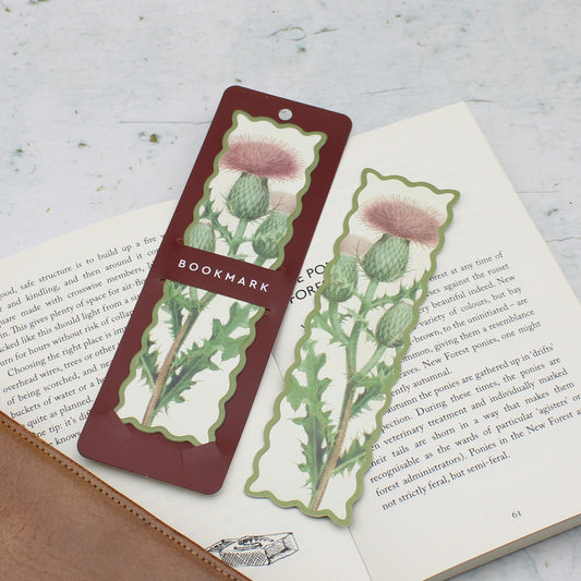 Scalloped Thistle Double Sided Bookmark