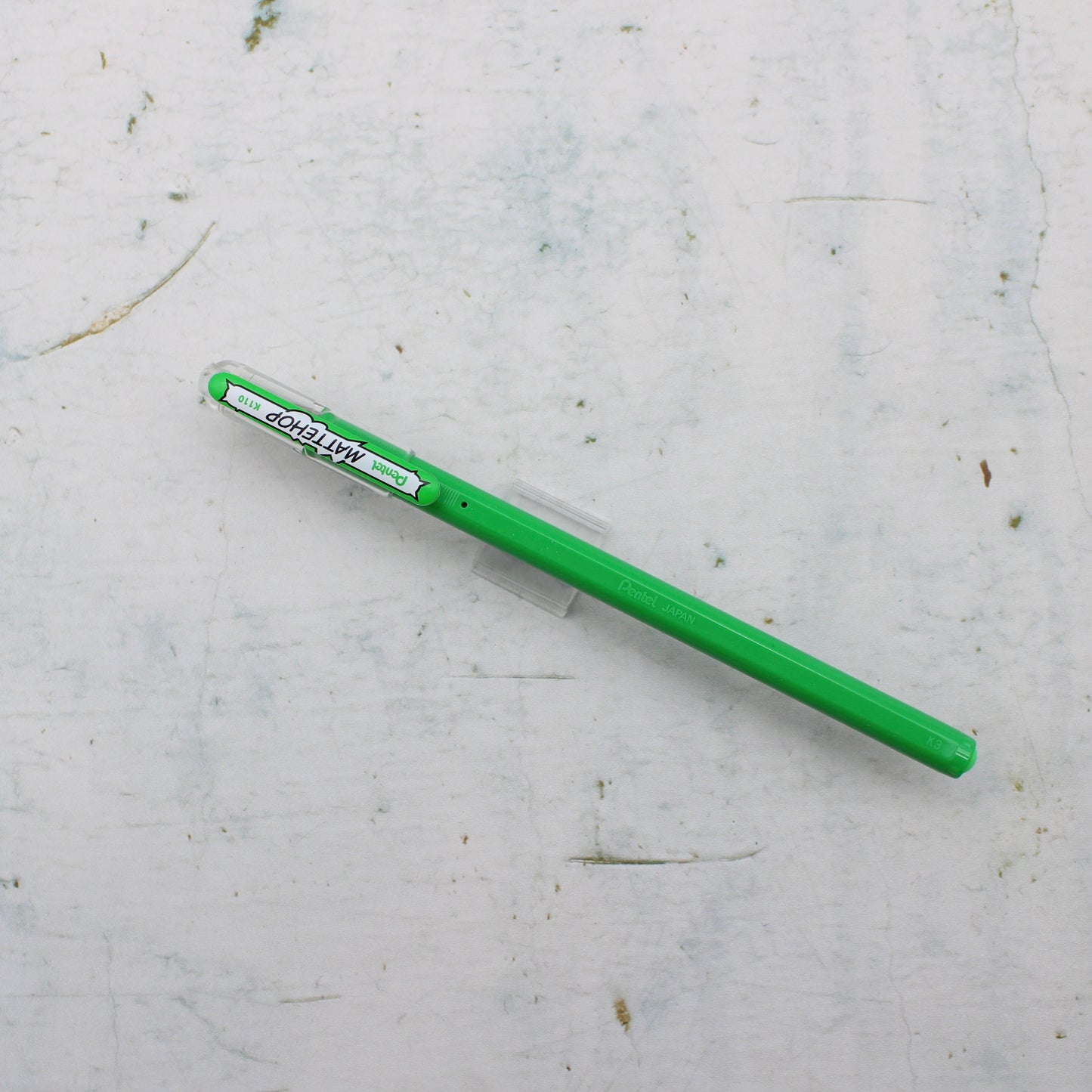 A green pentel mattehop pen from the Pencil Me In stationery shop.