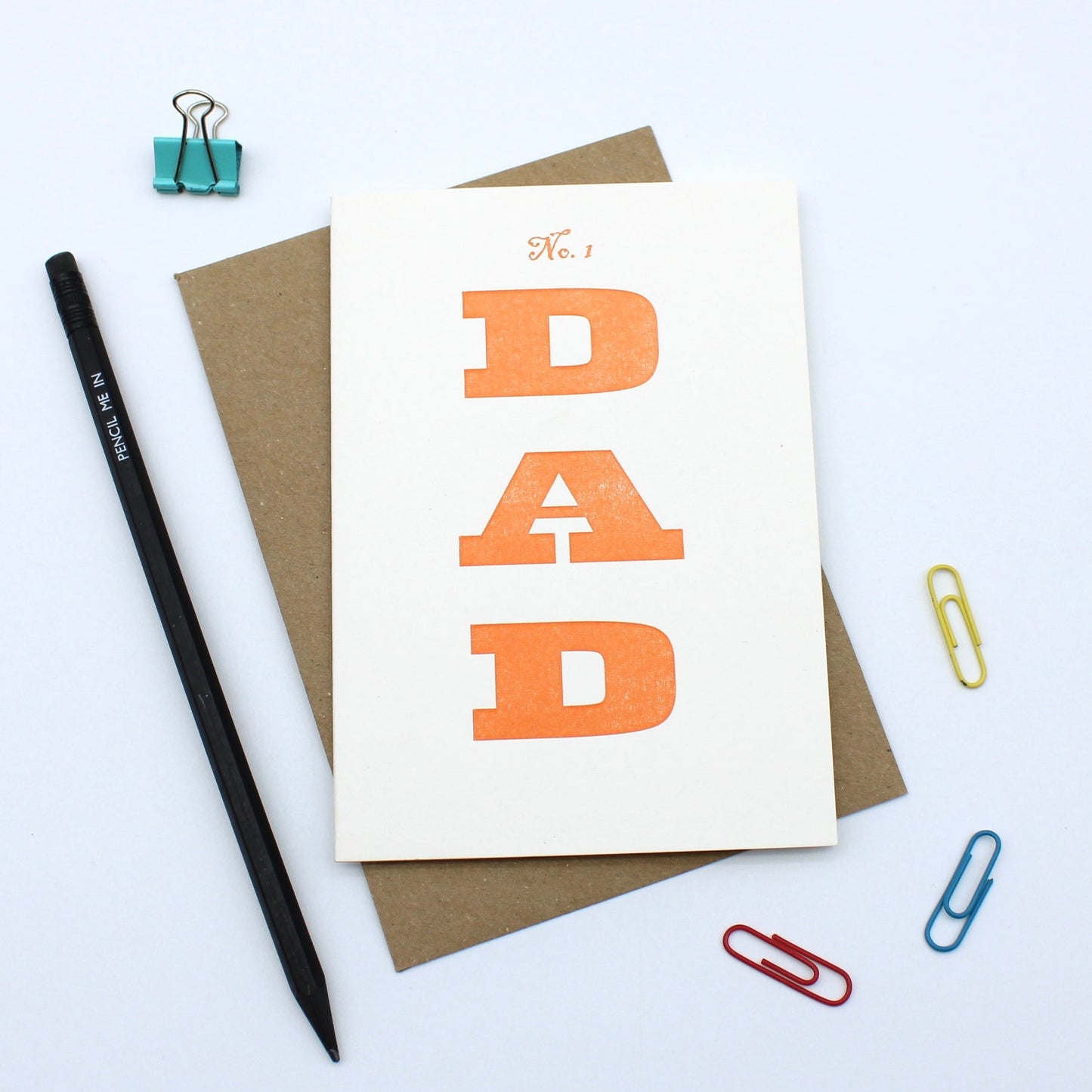 No1 Dad card (Orange)