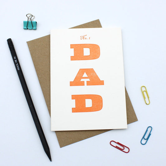 No1 Dad card (Orange)
