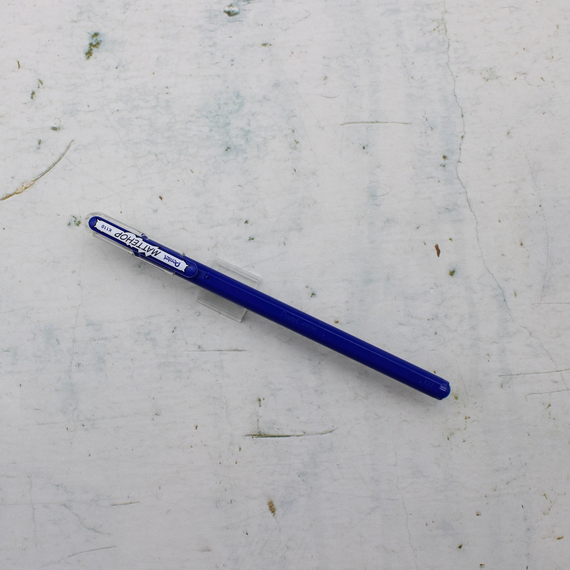 A blue pentel mattehop pen from the Pencil Me In stationery shop.