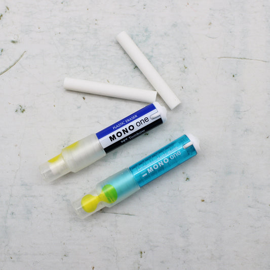 An eraser from the Pencil Me In stationery shop. 