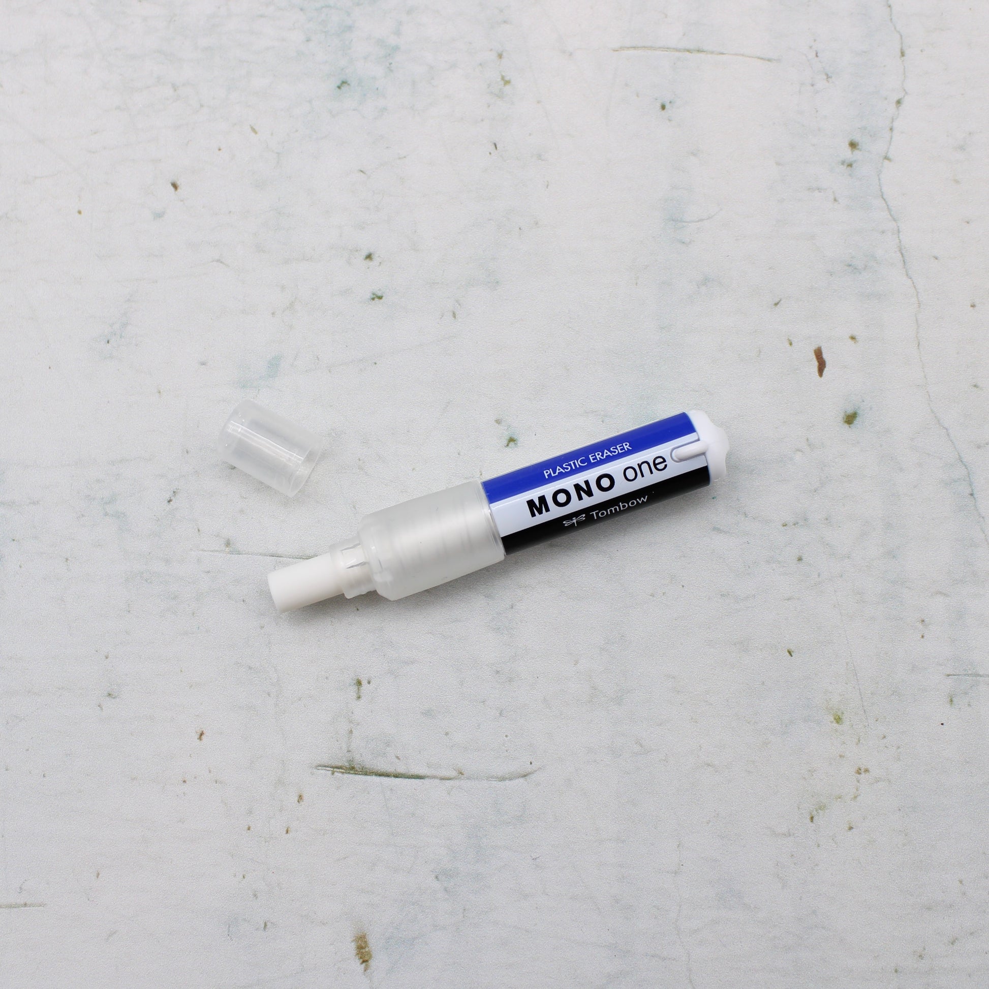 An eraser from the Pencil Me In stationery shop. 