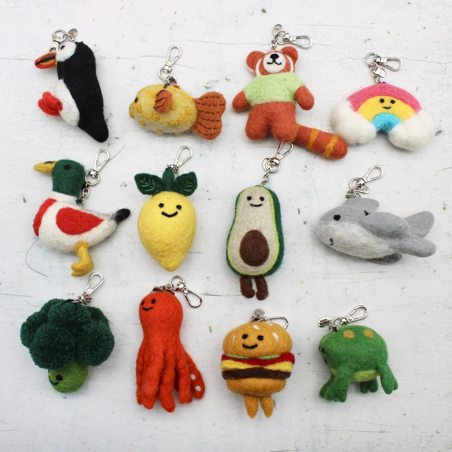 Fun Felt Keyring - 12 designs