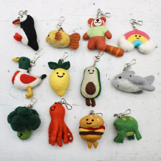 Fun Felt Keyring - 12 designs