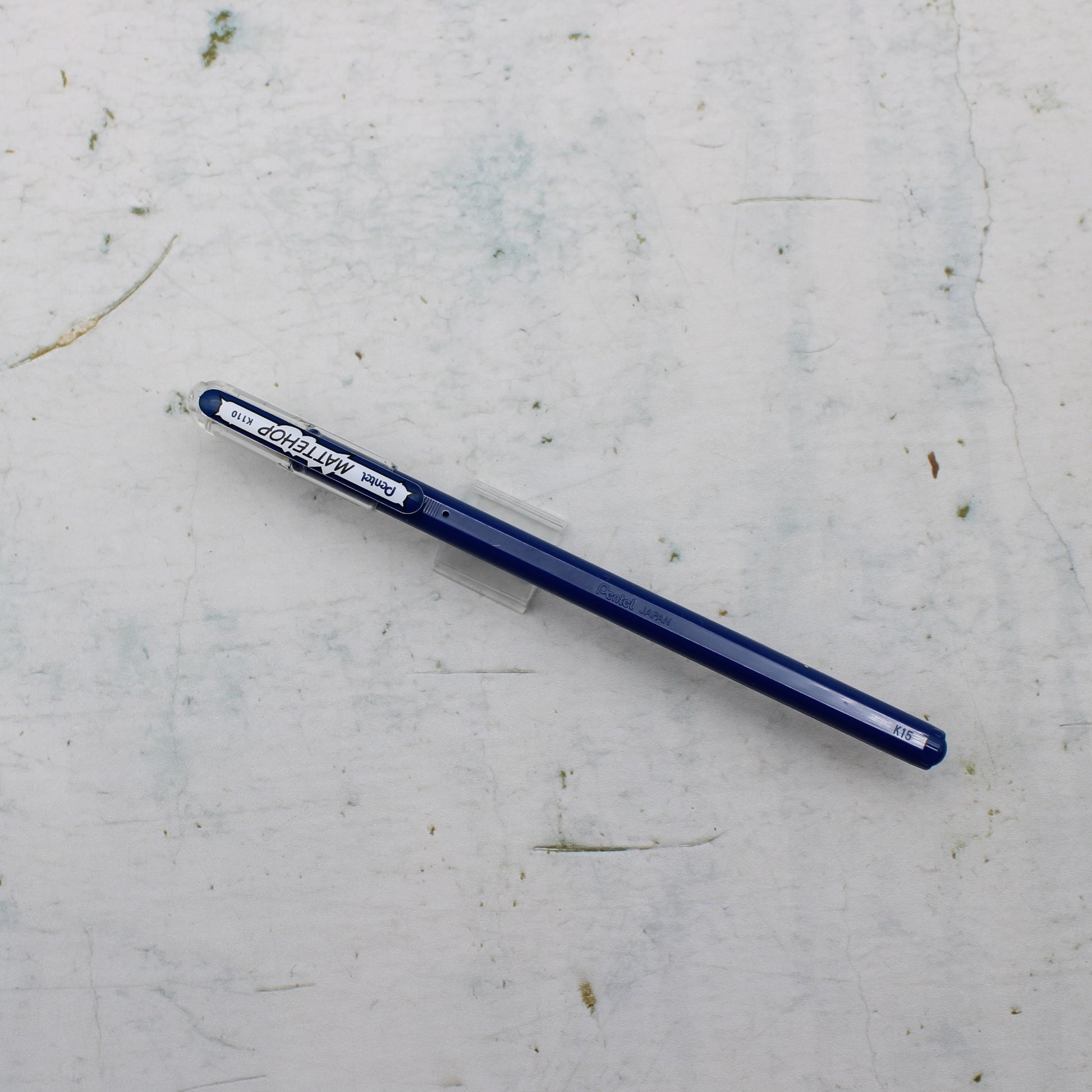 A navy pentel mattehop pen from the Pencil Me In stationery shop.