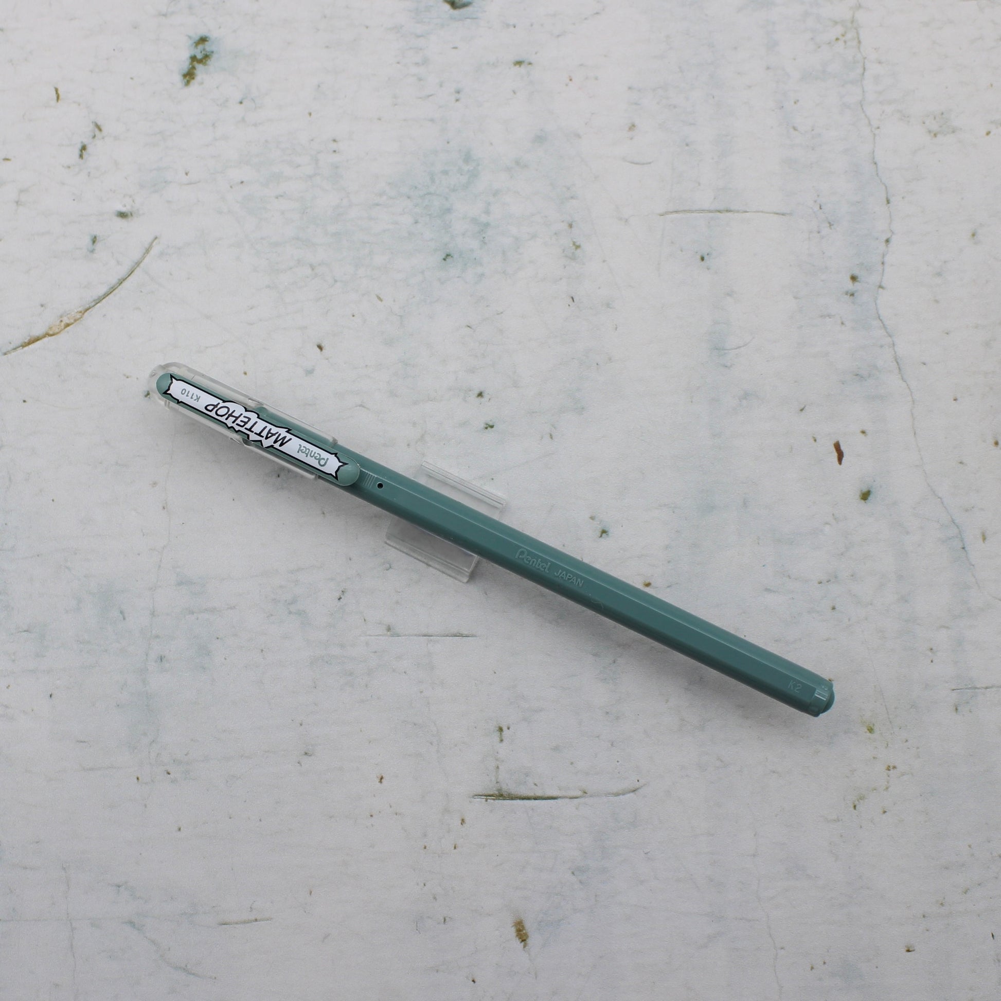 A grey pentel mattehop pen from the Pencil Me In stationery shop.