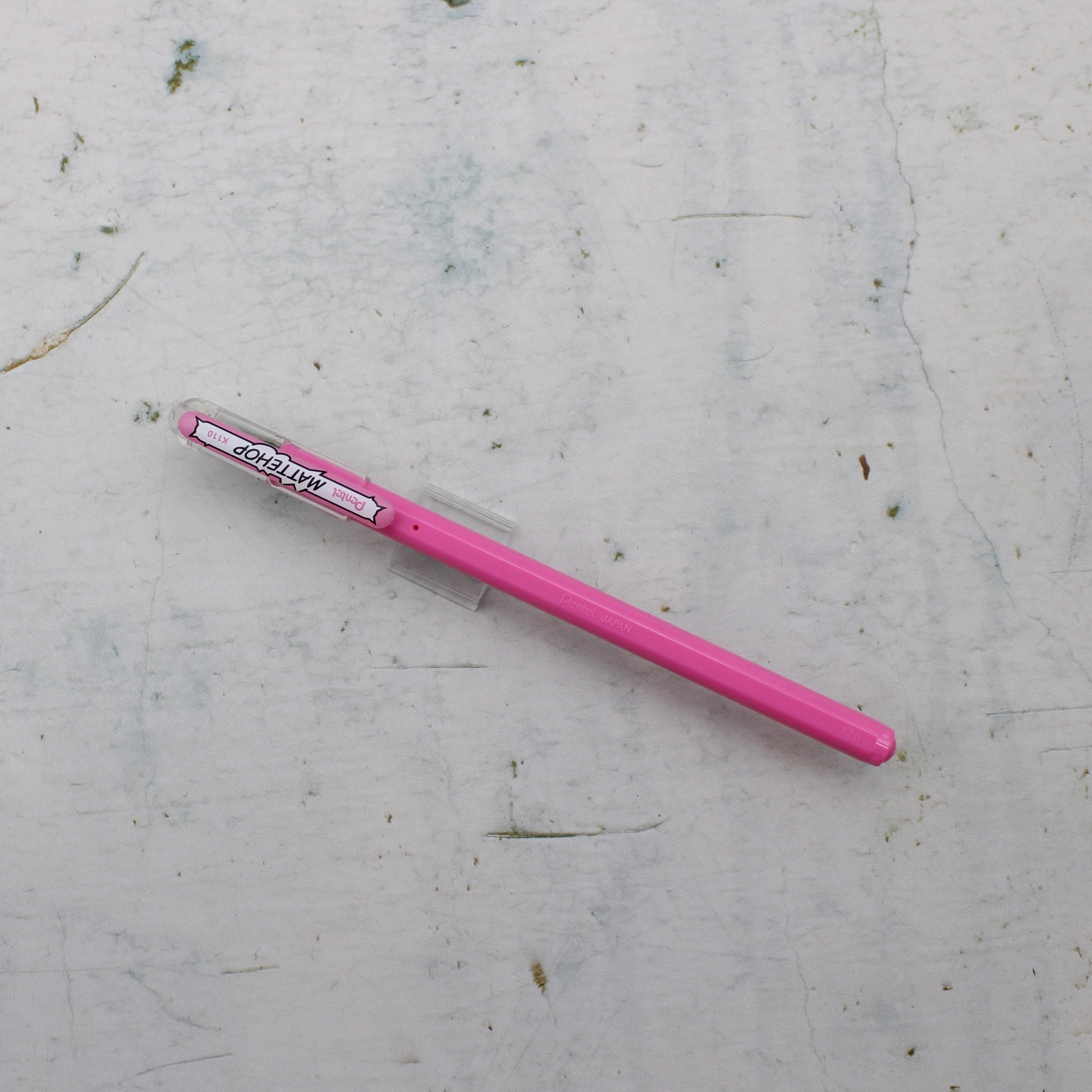 A pale pink pentel mattehop pen from the Pencil Me In stationery shop.