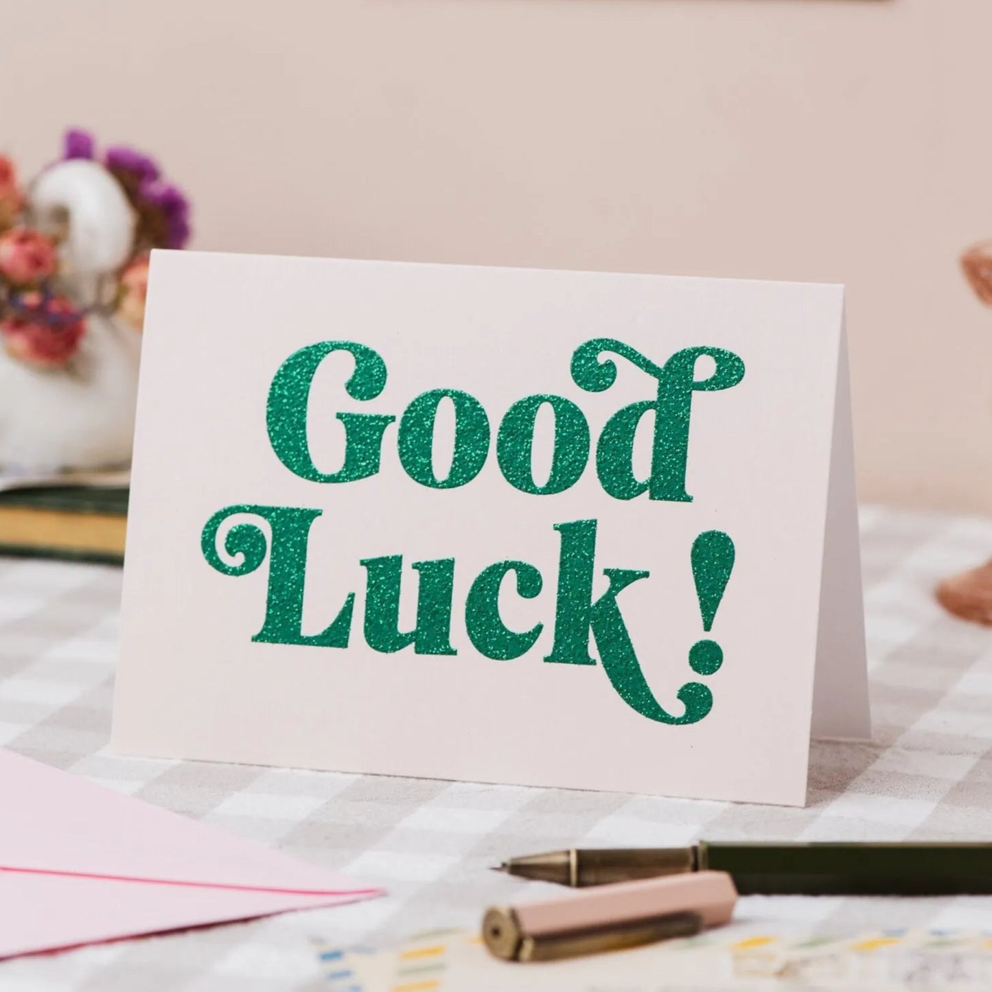 Glitter Good Luck card