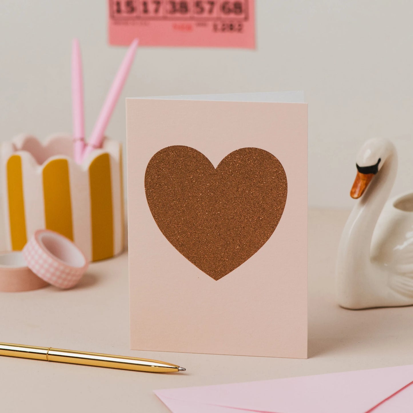 Glitter heart card