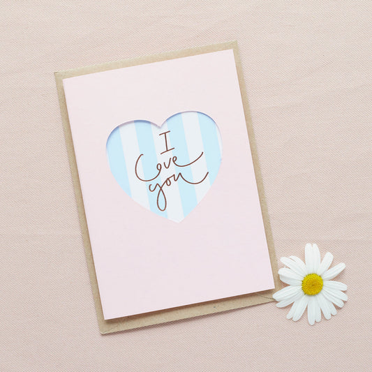 I Love You Cut Out Card