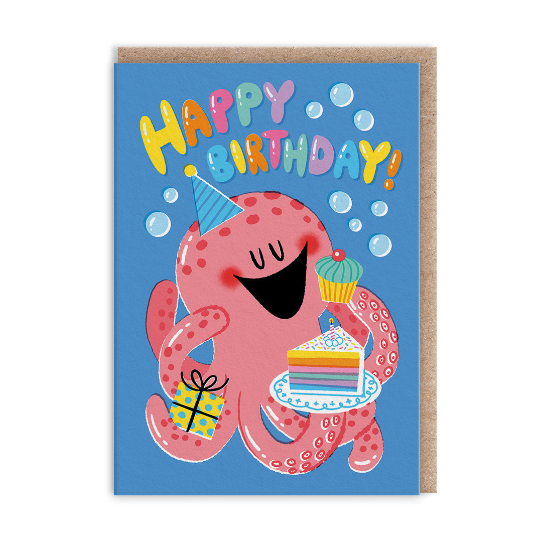 Octopus Birthday Card