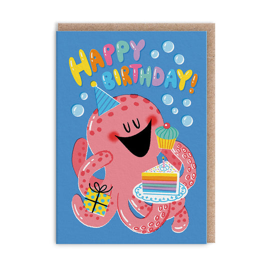 Octopus Birthday Card