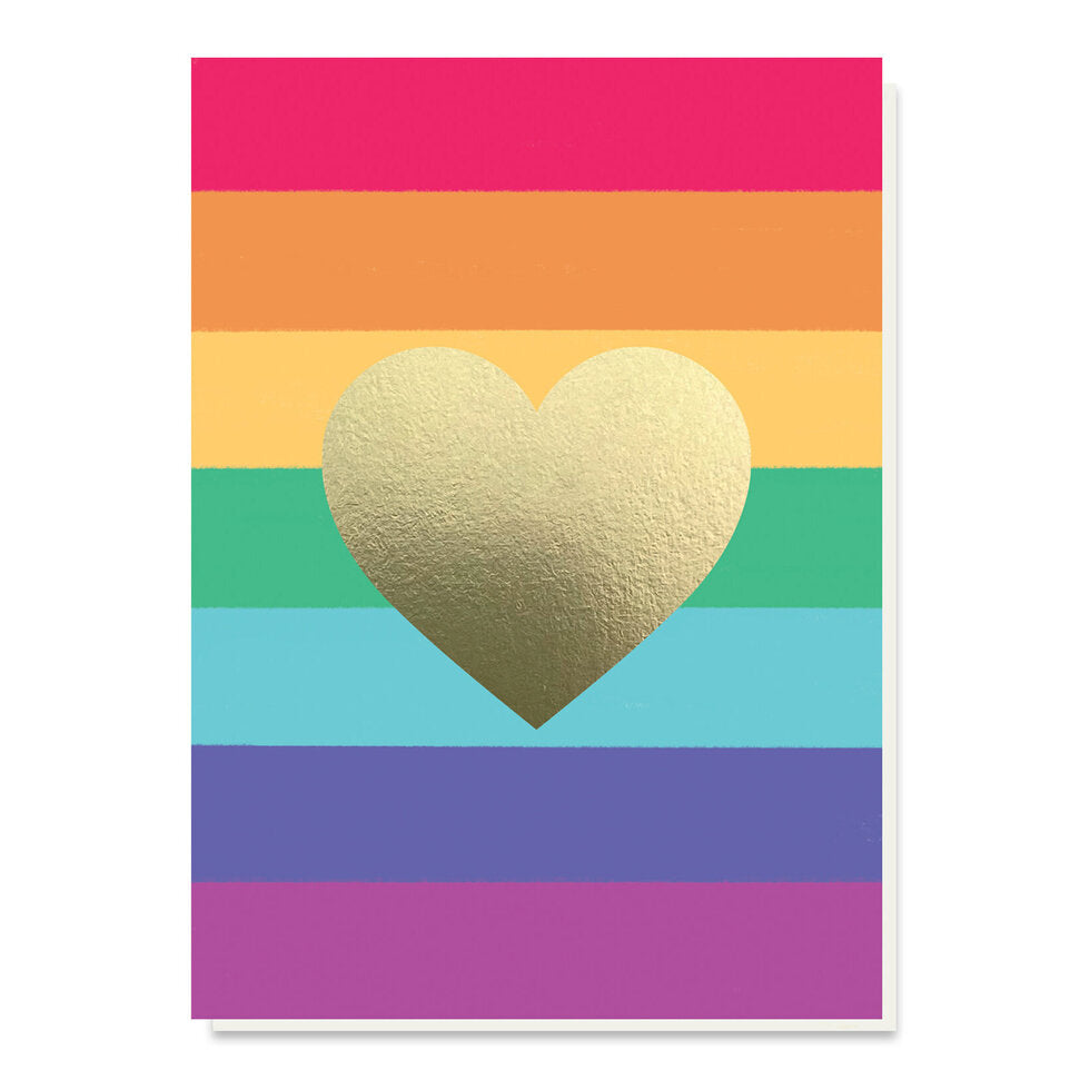 Rainbow Heart card