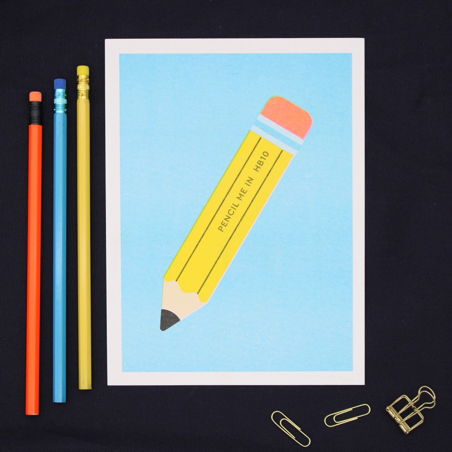 Pencil Me In Risograph Print - 8x6" Limited Edition