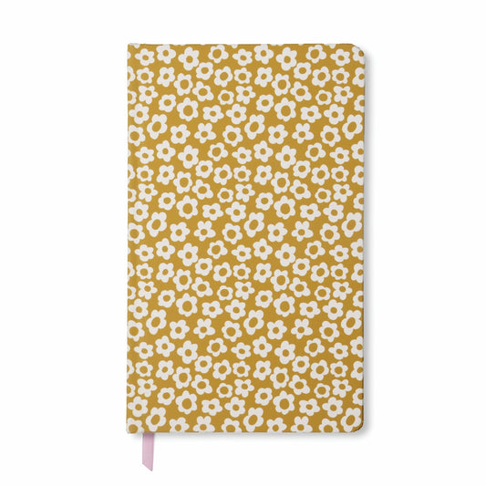 Ochre Groovy Flower Notebook