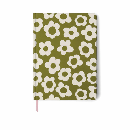 Green Groovy Flower Notebook