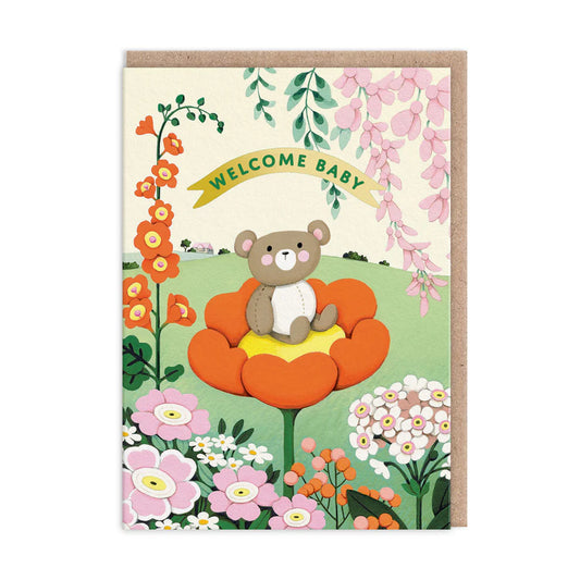 Welcome Baby Bear Greeting Card