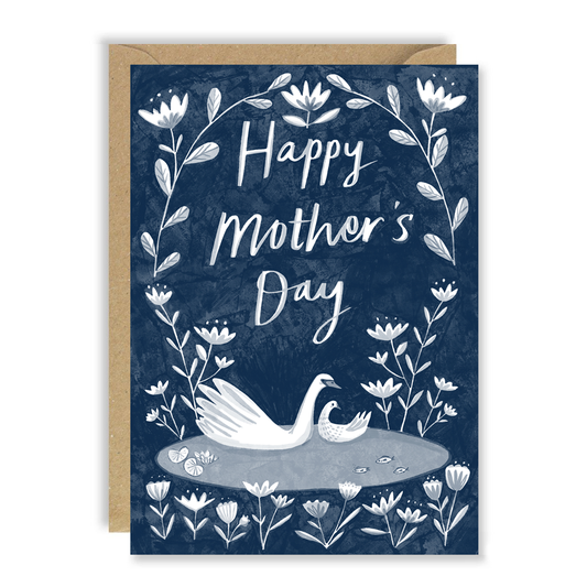Mother's Day swans card