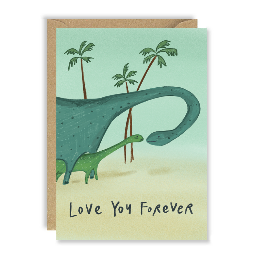 Love You Forever Dino card