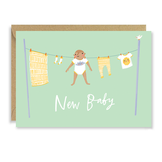 New Baby clothesline card